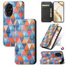 For Honor 200 Pro CaseNeo Colorful Magnetic Leather Phone Case(Rhombus Mandala) - 1