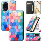 For Honor 200 Pro CaseNeo Colorful Magnetic Leather Phone Case(Colorful Cube) - 1