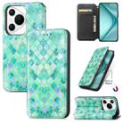 For Huawei Pura 70 CaseNeo Colorful Magnetic Leather Phone Case(Emerald) - 1