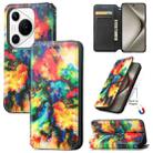 For Huawei Pura 70 Pro CaseNeo Colorful Magnetic Leather Phone Case(Colorful Cloud) - 1