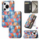 For Huawei Pura 70 Pro CaseNeo Colorful Magnetic Leather Phone Case(Rhombus Mandala) - 1