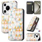 For Huawei Pura 70 Pro CaseNeo Colorful Magnetic Leather Phone Case(Rhombus) - 1