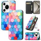 For Huawei Pura 70 Pro+ CaseNeo Colorful Magnetic Leather Phone Case(Colorful Cube) - 1