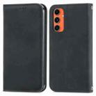 For Samsung Galaxy C55 Retro Skin Feel Magnetic Leather Phone Case(Black) - 1