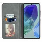 For Samsung Galaxy M55 Retro Skin Feel Magnetic Leather Phone Case(Gray) - 3