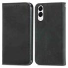 For Samsung Galaxy S25 Edge 5G Retro Skin Feel Magnetic Leather Phone Case(Black) - 2