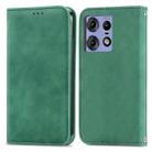 For Motorola Moto Edge 50 Ultra Retro Skin Feel Magnetic Flip Leather Phone Case(Green) - 1