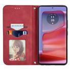 For Motorola Moto Edge 50 Ultra Retro Skin Feel Magnetic Flip Leather Phone Case(Red) - 3