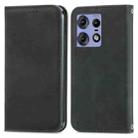 For Motorola Moto Edge 50 Fusion Retro Skin Feel Magnetic Flip Leather Phone Case(Black) - 1