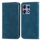 For Motorola Moto Edge 50 Fusion Retro Skin Feel Magnetic Flip Leather Phone Case(Blue) - 1