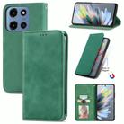 For Motorola Moto G 2025 Retro Skin Feel Magnetic Flip Leather Phone Case(Green) - 1