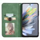 For Motorola Moto G 2025 Retro Skin Feel Magnetic Flip Leather Phone Case(Green) - 3