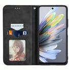 For Motorola Moto G 2025 Retro Skin Feel Magnetic Flip Leather Phone Case(Black) - 3