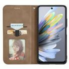 For Motorola Moto G 2025 Retro Skin Feel Magnetic Flip Leather Phone Case(Brown) - 3