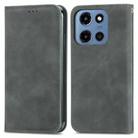 For Motorola Moto G 2025 Retro Skin Feel Magnetic Flip Leather Phone Case(Gray) - 2
