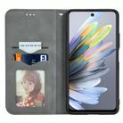 For Motorola Moto G 2025 Retro Skin Feel Magnetic Flip Leather Phone Case(Gray) - 3