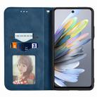 For Motorola Moto G Power 2025 Retro Skin Feel Magnetic Flip Leather Phone Case(Blue) - 3