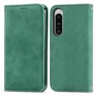 For Sony Xperia 5 VI Retro Skin Feel Magnetic Leather Phone Case(Green) - 1