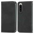 For Sony Xperia 5 VI Retro Skin Feel Magnetic Leather Phone Case(Black) - 1