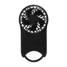 F12 3 Wind Speed Outdoor Summer Cooling Fan Hanging Buckle Mini Handheld Fan(Black) - 1