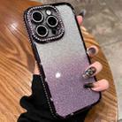 For iPhone 15 Pro Diamond Gradient Glitter TPU Phone Case(Gradient Purple) - 1