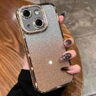 For iPhone 15 Diamond Gradient Glitter TPU Phone Case(Gradient Gold) - 1