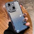 For iPhone 15 Diamond Gradient Glitter TPU Phone Case(Gradient Blue) - 1