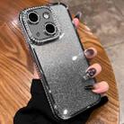 For iPhone 15 Diamond Gradient Glitter TPU Phone Case(Gradient Black) - 1