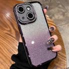 For iPhone 15 Diamond Gradient Glitter TPU Phone Case(Gradient Purple) - 1