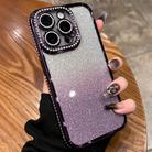 For iPhone 14 Pro Diamond Gradient Glitter TPU Phone Case(Gradient Purple) - 1