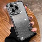 For iPhone 11 Pro Max Diamond Gradient Glitter TPU Phone Case(Gradient Black) - 1