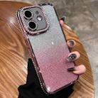 For iPhone  11 Diamond Gradient Glitter TPU Phone Case(Gradient Pink) - 1