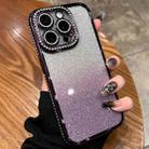 For iPhone 16 Pro Max Diamond Gradient Glitter TPU Phone Case(Gradient Purple) - 1