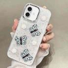 For iPhone 16 Plus Glitter 3D Butterfly TPU Phone Case(Blue) - 1