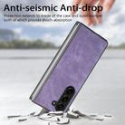 For Samsung Galaxy Z Fold6 5G Skin-feel Solid Color PU Back Cover Phone Case(Purple) - 3