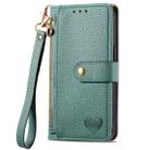 For ZTE Nubia S 5G Love Zipper Lanyard Leather Phone Case(Green) - 2