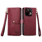 For ZTE Blade A35e 4G Love Zipper Lanyard Leather Phone Case(Red) - 2