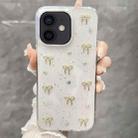For iPhone  12 Small Fresh Bow TPU Phone Case(Golden Bow) - 1