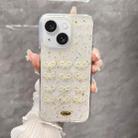 For iPhone 15 Gold Foil Pearl Bow TPU Phone Case(Bow) - 1