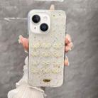 For iPhone 14 Plus Gold Foil Pearl Bow TPU Phone Case(Bow) - 1