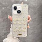 For iPhone 14 Gold Foil Pearl Bow TPU Phone Case(Bow) - 1