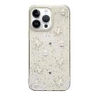 For iPhone 14 Pro Glitter Pearl Butterfly TPU Phone Case(Pearl Butterfly) - 1