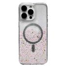 For iPhone 15 Pro Max Gradient Glitter MagSafe PC Hybrid TPU Phone Case(Gradient Lotus) - 1