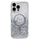 For iPhone 15 Pro Gradient Glitter MagSafe PC Hybrid TPU Phone Case(Gradient Silver) - 1