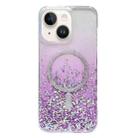 For iPhone 15 Gradient Glitter MagSafe PC Hybrid TPU Phone Case(Gradient Purple) - 1