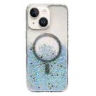 For iPhone 14 Plus Gradient Glitter MagSafe PC Hybrid TPU Phone Case(Gradient Blue) - 1