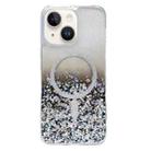 For iPhone 13 Gradient Glitter MagSafe PC Hybrid TPU Phone Case(Gradient Black) - 1