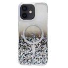 For iPhone 12 Gradient Glitter MagSafe PC Hybrid TPU Phone Case(Gradient Black) - 1