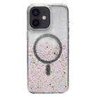 For iPhone  11 Gradient Glitter MagSafe PC Hybrid TPU Phone Case(Gradient Lotus) - 1