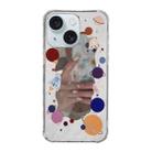 For iPhone 15 Color Painted Mirror Phone Case(Colorfull Starry Sky) - 1